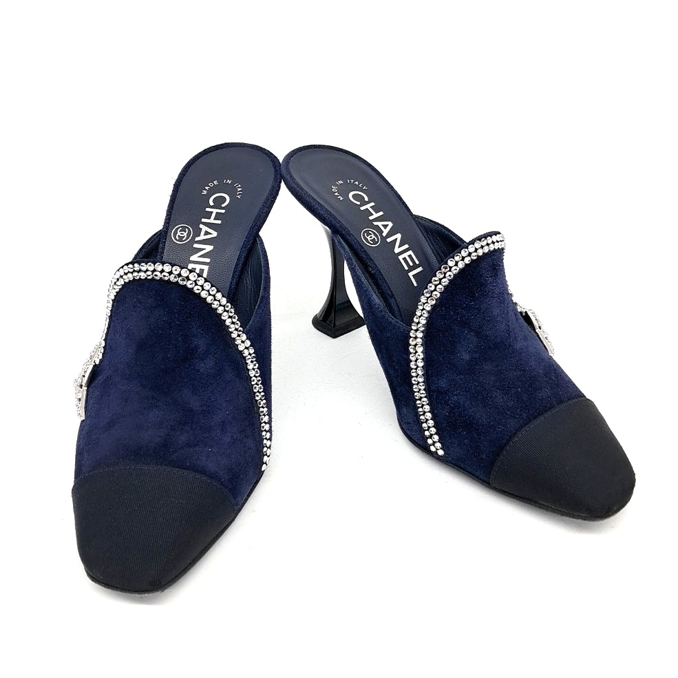 Chanel Mule – Suede – Navy