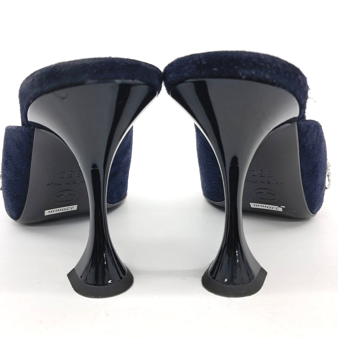 Chanel Mule – Suede – Navy