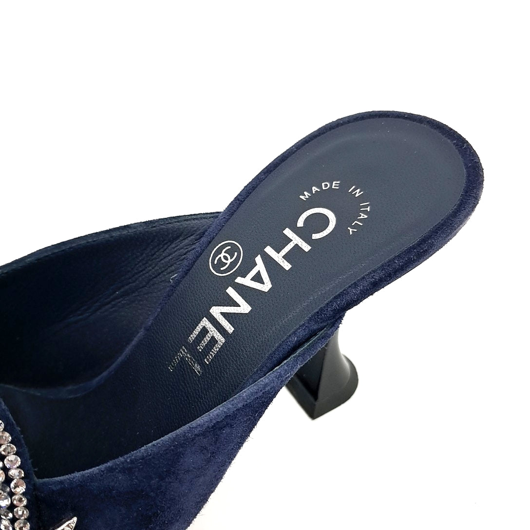 Chanel Mule – Suede – Navy