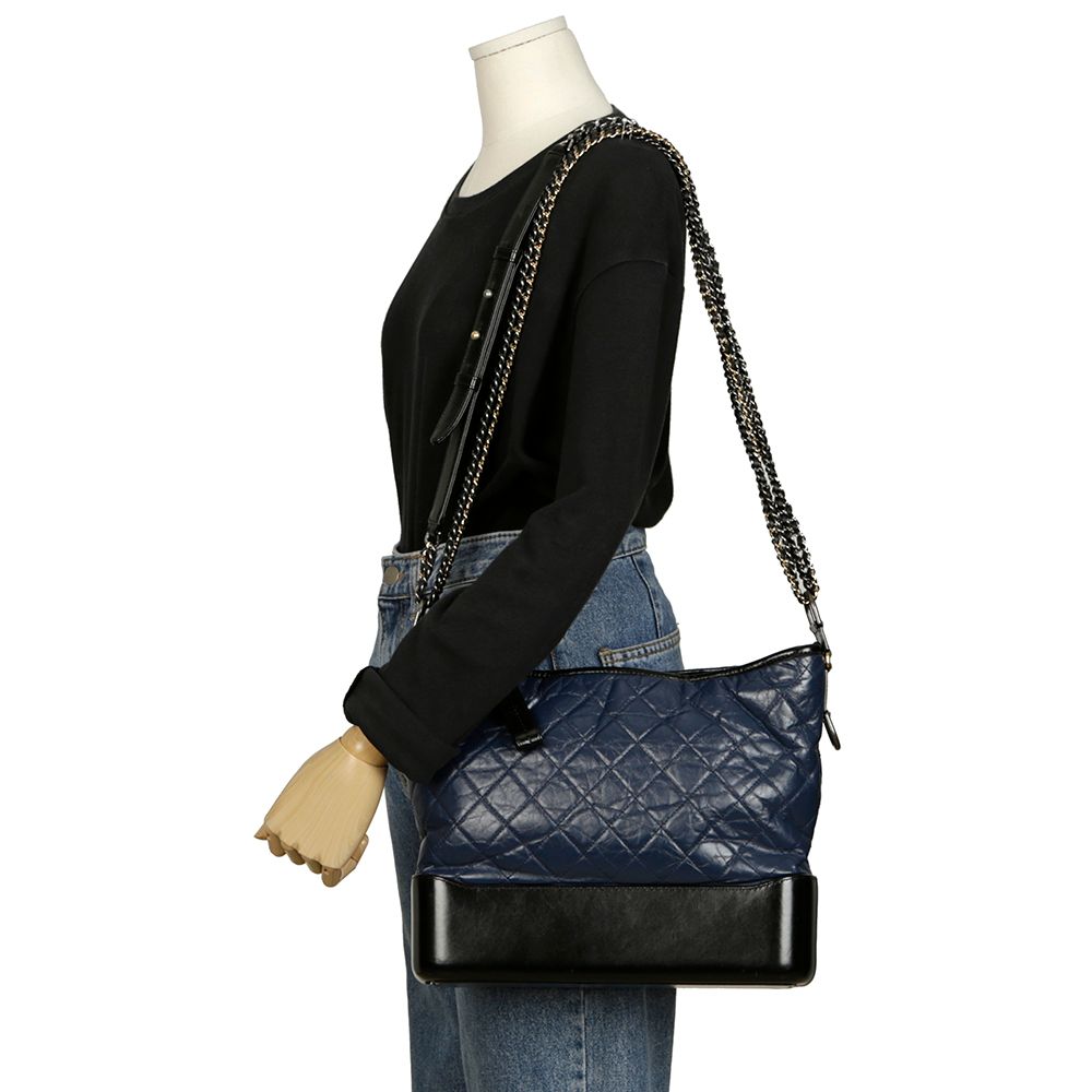 Chanel Gabrielle – Calfskin Leather – Navy