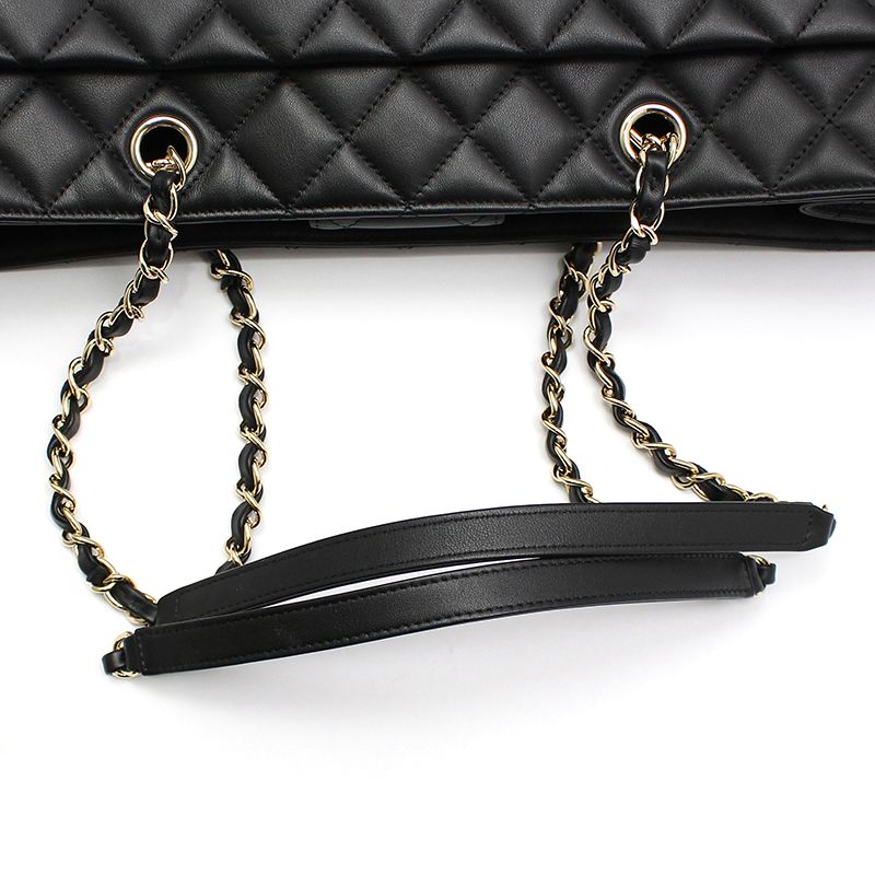 Chanel Shoulder Bag – Lambskin Leather – Black – Gold Hardware