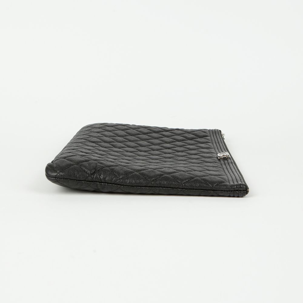Chanel Boy – Caviar Leather – Black – Silver Hardware