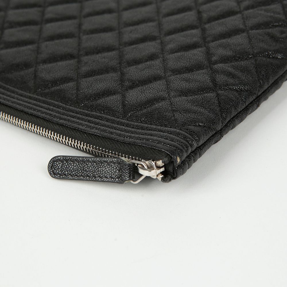 Chanel Boy – Caviar Leather – Black – Silver Hardware