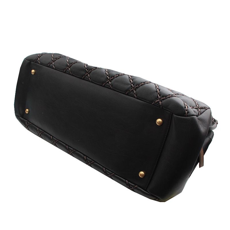 Chanel Shoulder Bag – Calfskin Leather – Black – Gold Hardware