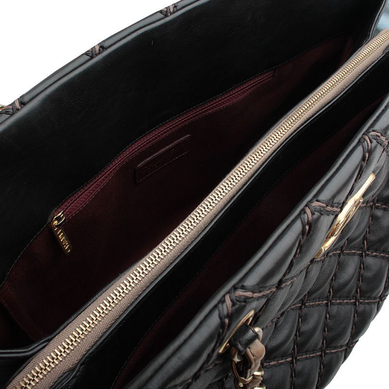 Chanel Shoulder Bag – Calfskin Leather – Black – Gold Hardware