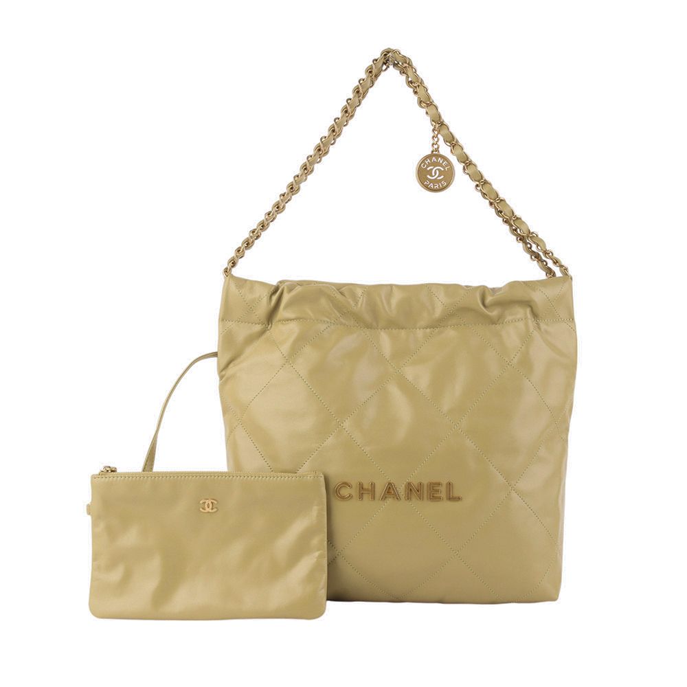 Chanel 22 – Calfskin Leather – White – Gold Hardware
