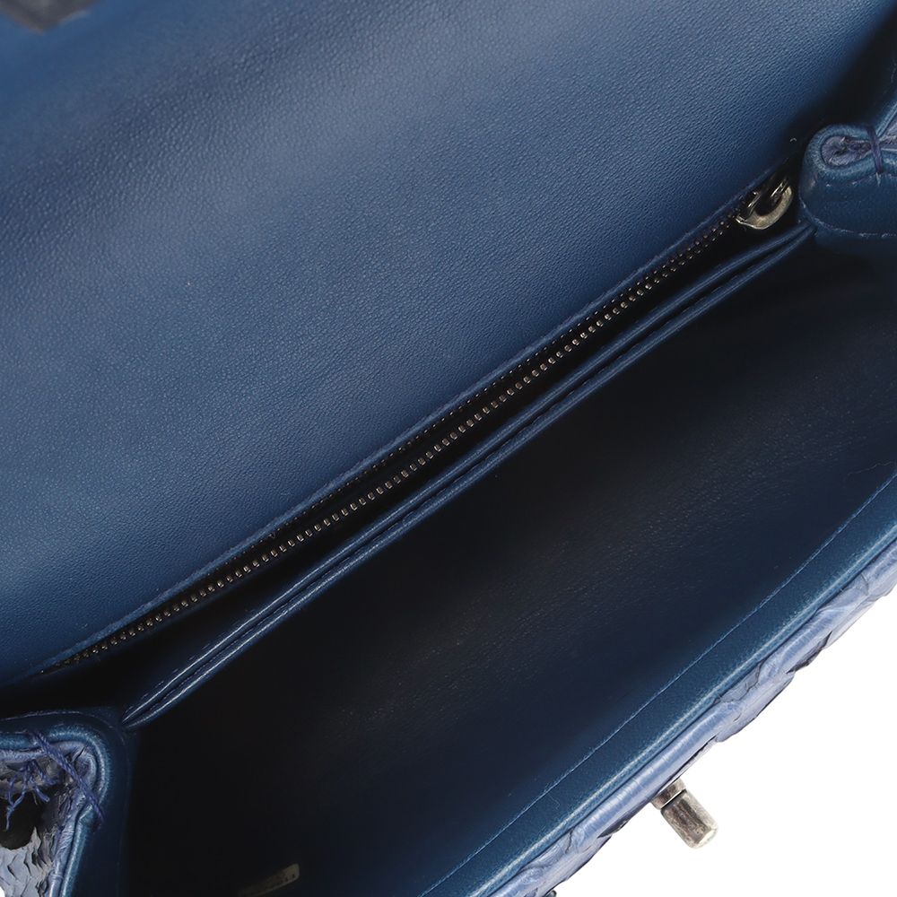 Chanel Coco Handle – Python Leather – Blue – Gold Hardware