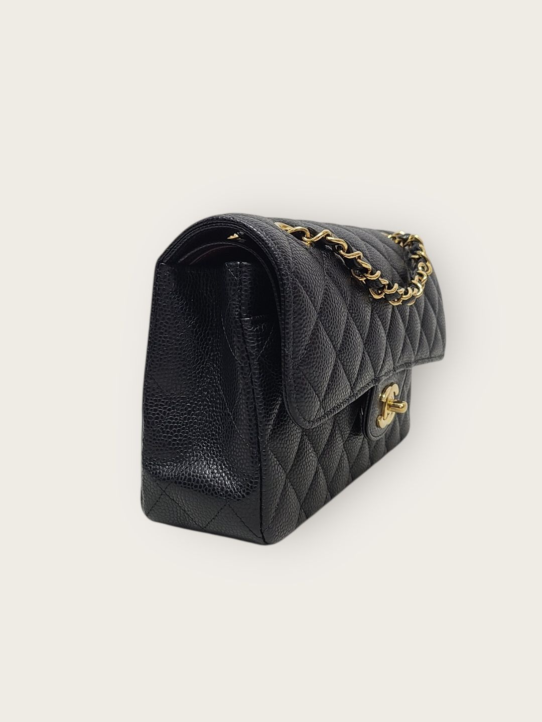 Chanel Classic Flap – Caviar Leather – Black – Gold Hardware