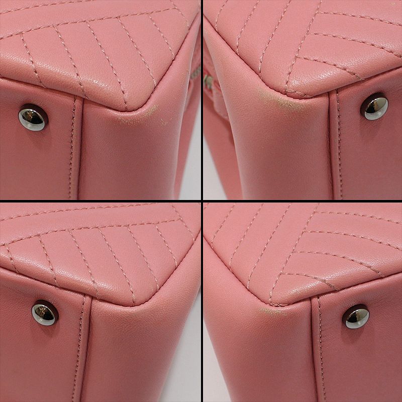 Chanel Shoulder Bag – Lambskin Leather – Pink – Silver Hardware