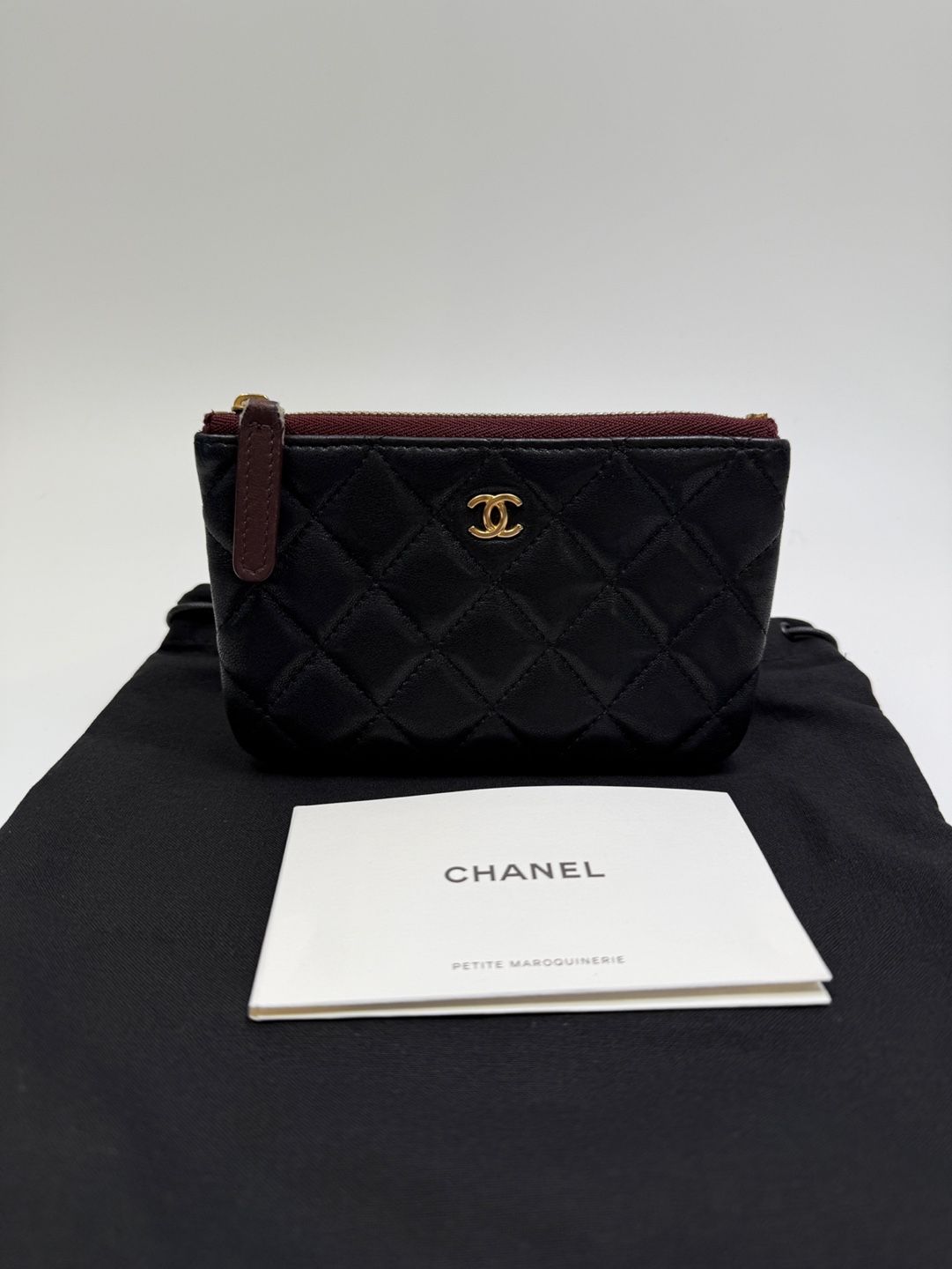 Chanel Pouch – Lambskin Leather – Black