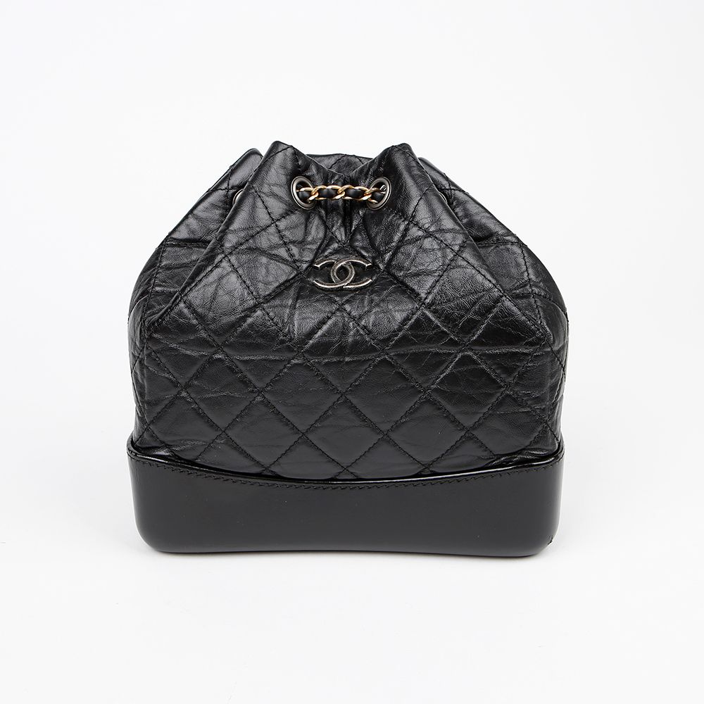 Chanel Gabrielle Small Backpack – Calfskin Leather – Black – Mixed Hardware