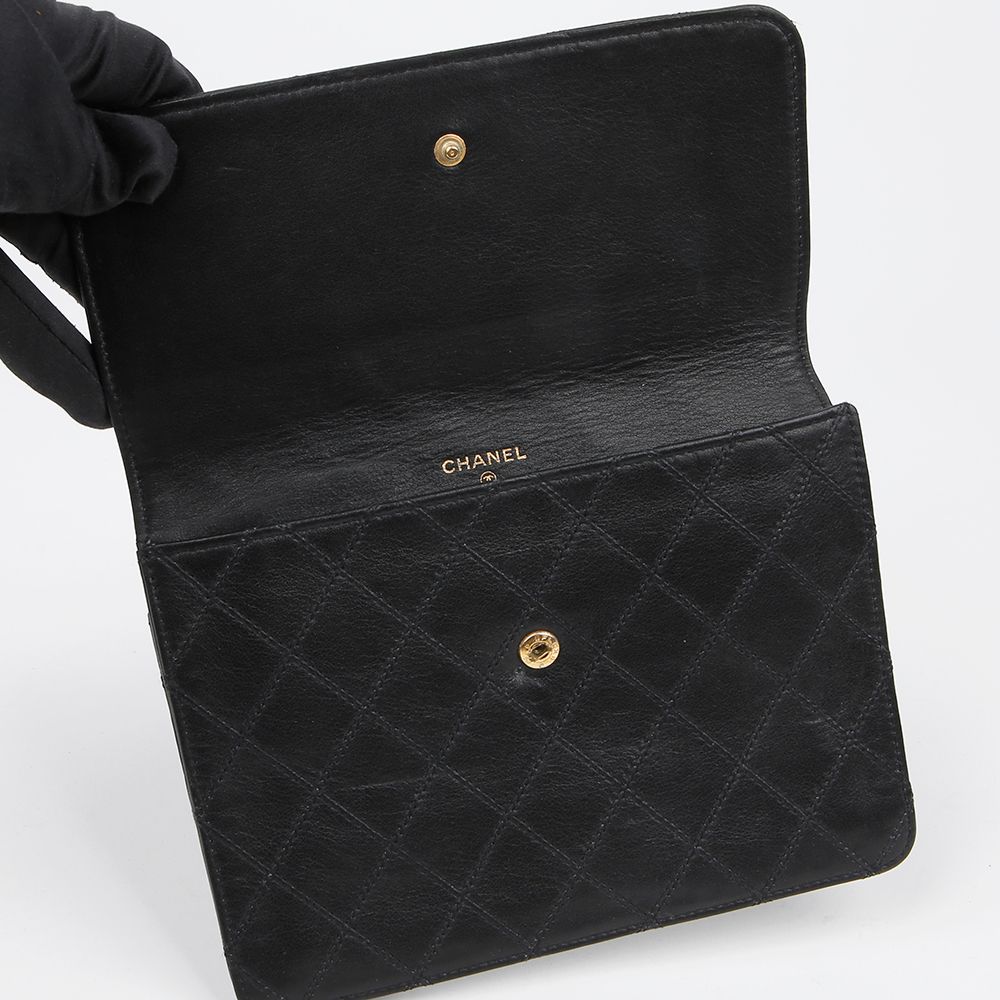 Chanel Flap Bag – Calfskin Leather – Black – Gold Hardware