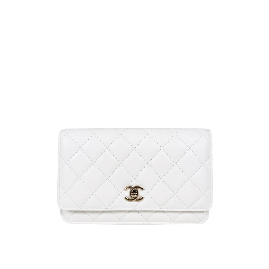 Chanel WOC – Lambskin Leather – White – Gold Hardware
