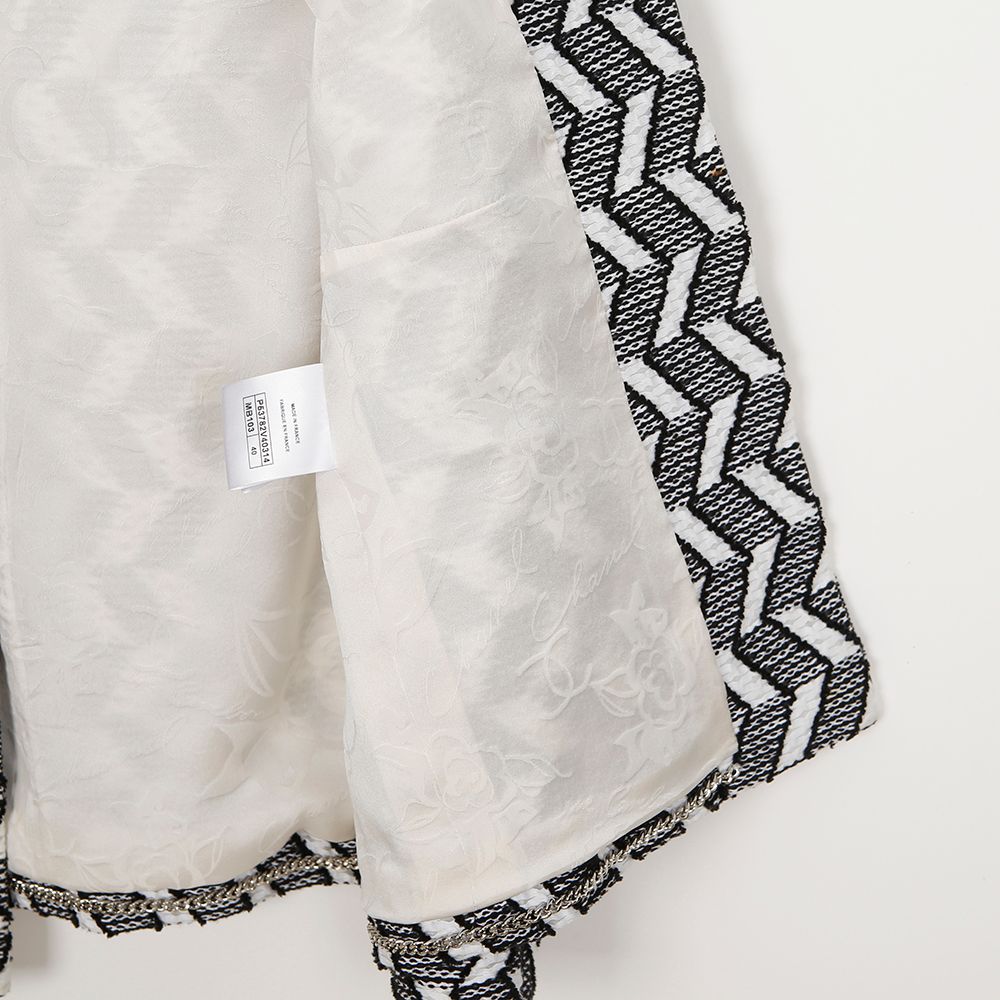 Geometric Tweed Jacket 40