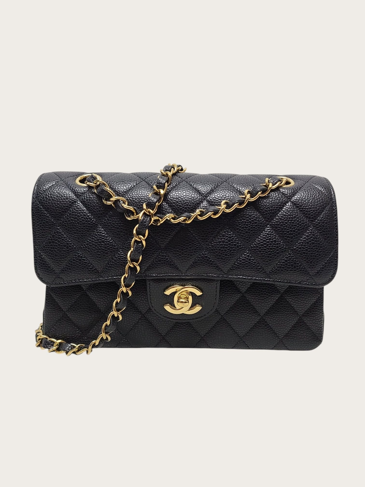 Chanel Classic Flap – Caviar Leather – Black – Gold Hardware