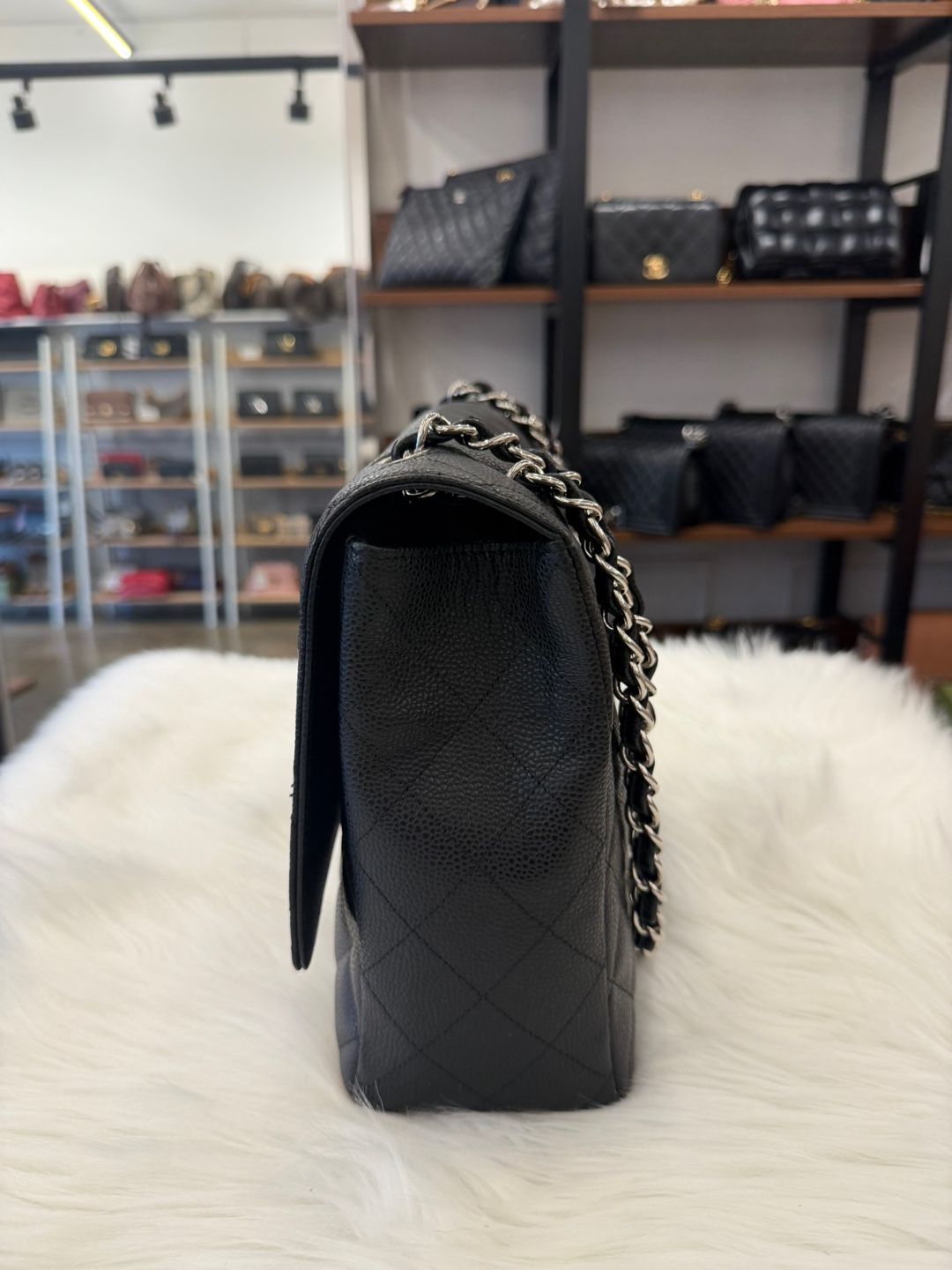 Classic Maxi Caviar Black Grade A+