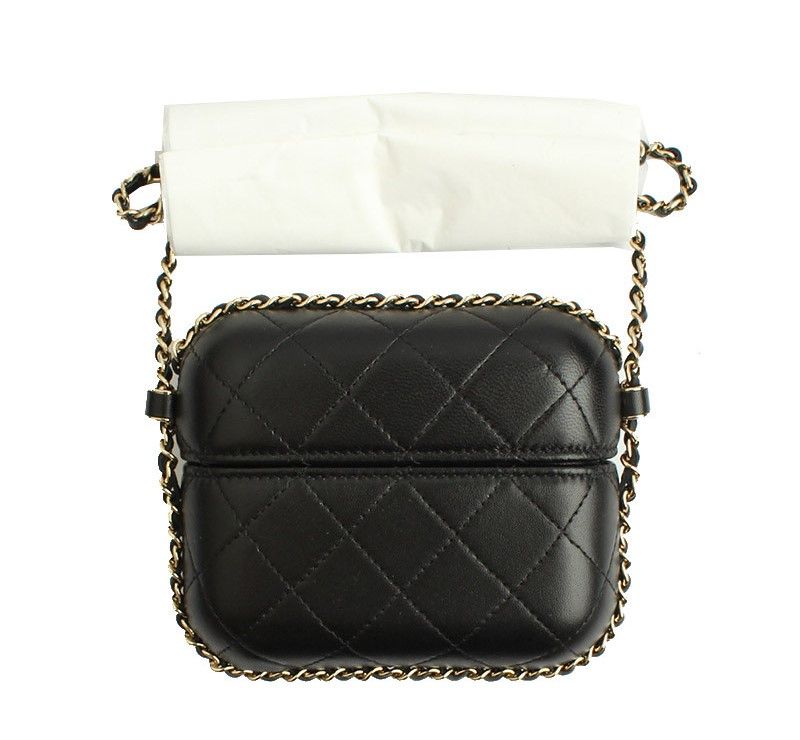 Chanel Crossbody Bag – Calfskin Leather – Black – Gold Hardware