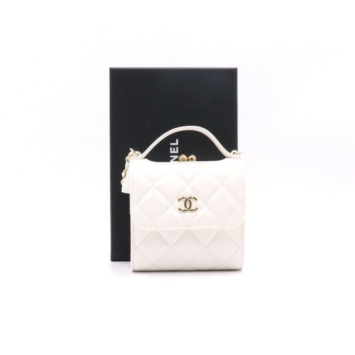 Chanel WOC mini – Lambskin Leather – White – Gold Hardware