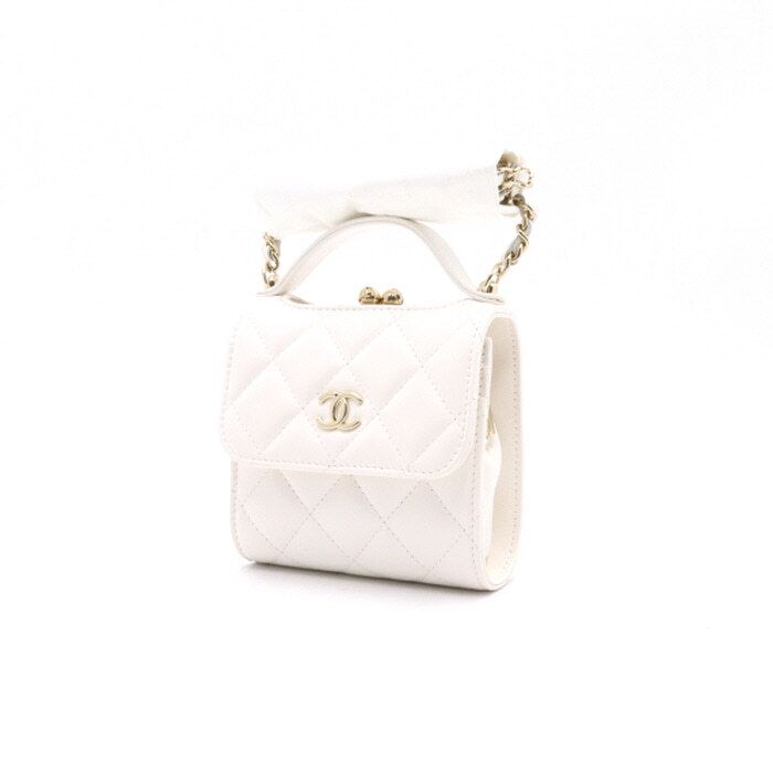 Chanel WOC mini – Lambskin Leather – White – Gold Hardware