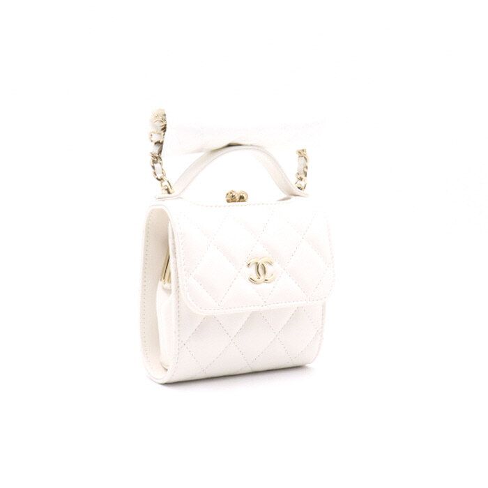 Chanel WOC mini – Lambskin Leather – White – Gold Hardware