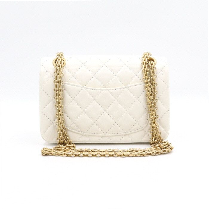 Chanel Shoulder Bag – Calfskin Leather – White – Gold Hardware
