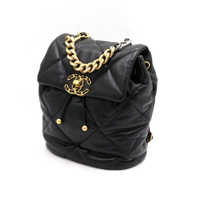 Chanel Backpack – Lambskin Leather – Black – Gold Hardware