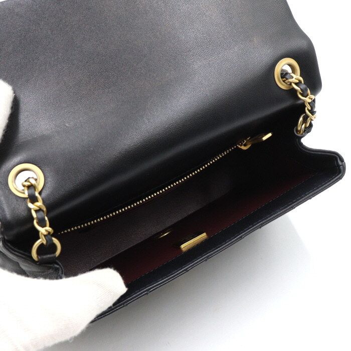 Chanel Flap Bag – Lambskin Leather – Black – Gold Hardware