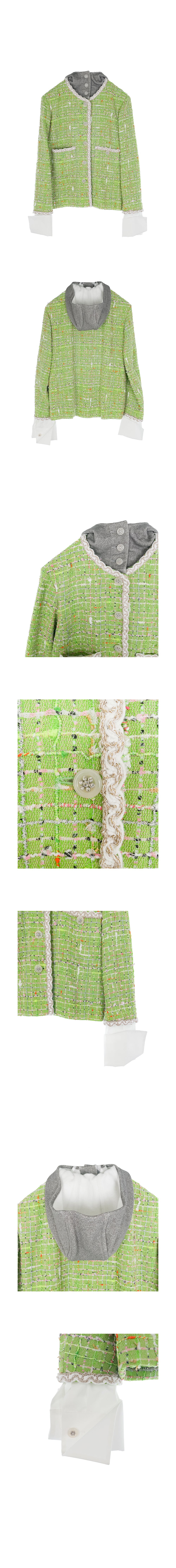 Chanel Hooded Tweed Jacket – Tweed – Green