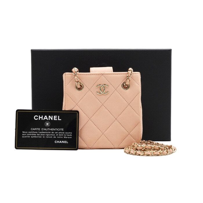 Chanel Shoulder Bag – Lambskin Leather – Pink – Champagne Gold Hardware