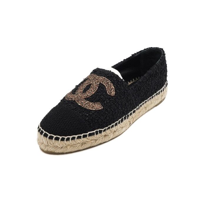 Chanel Espadrille Sneakers – Tweed – Black
