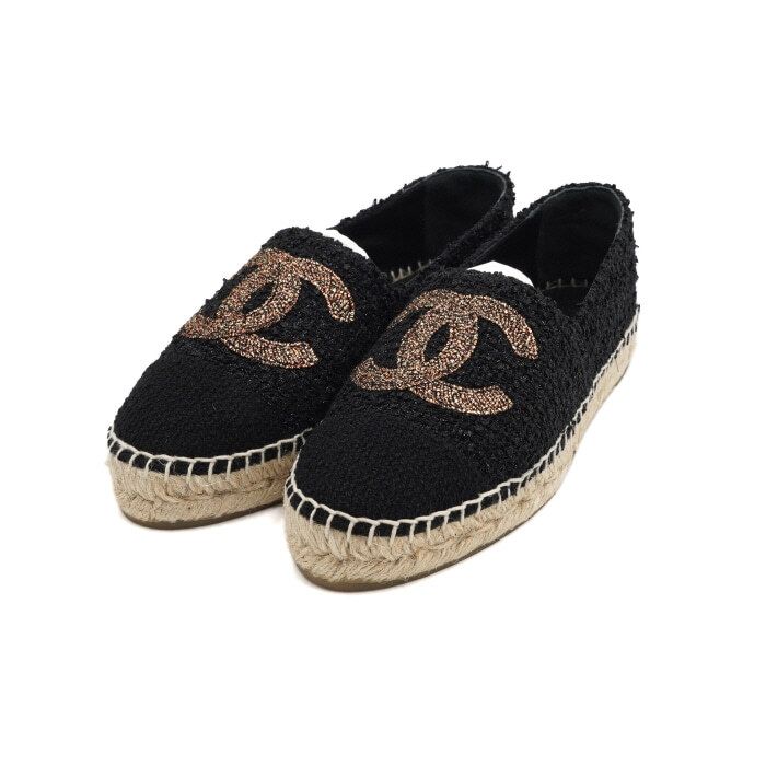 Chanel Espadrille Sneakers – Tweed – Black