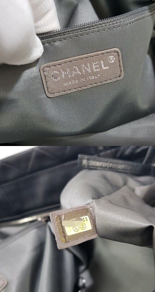 Chanel Shoulder Bag – Lambskin Leather – Grey Hardware
