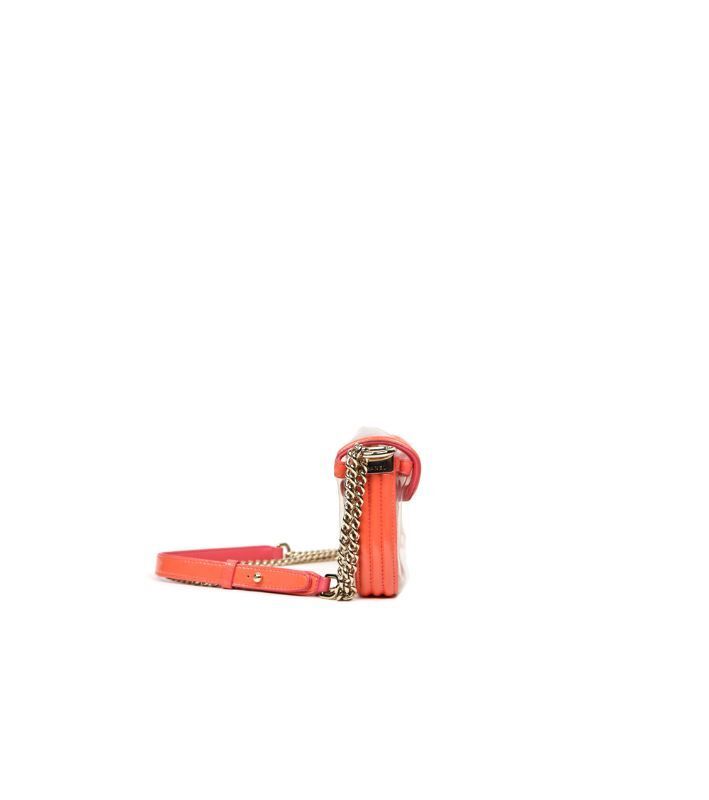 Chanel Boy – PVC – Orange – Gold Hardware