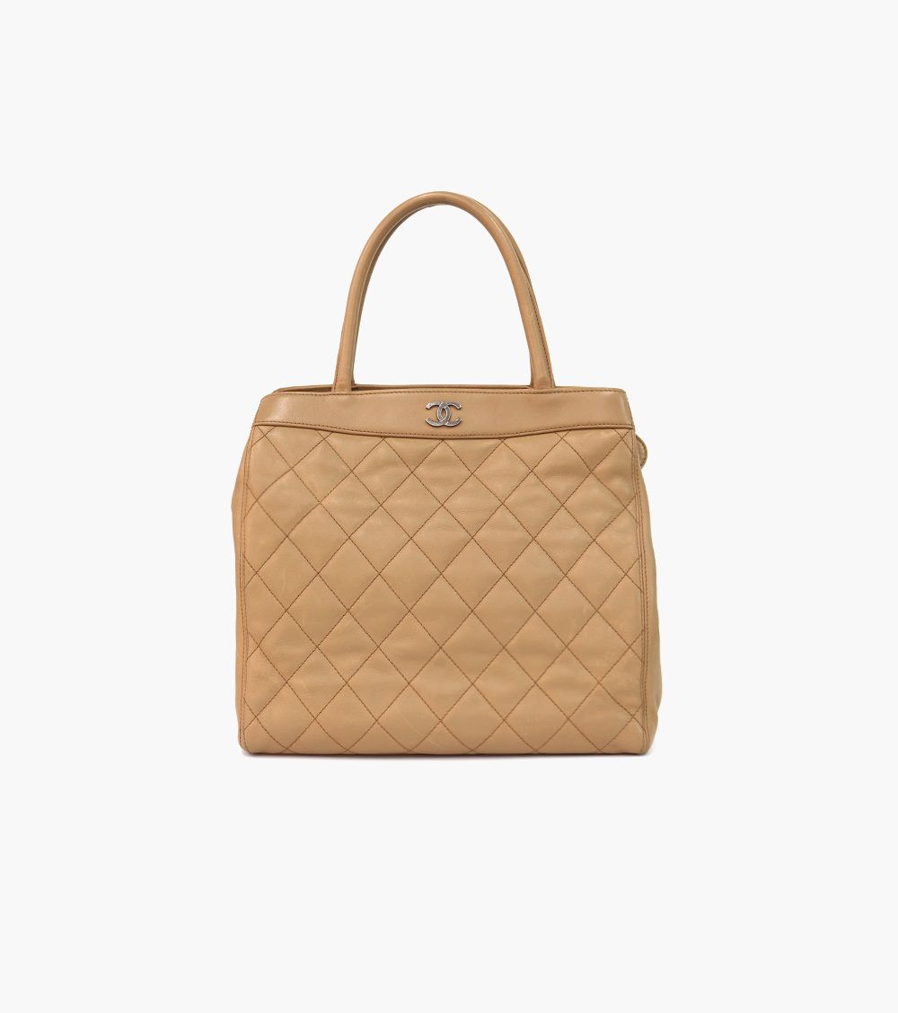 Chanel Shoulder Bag – Calfskin Leather – Beige
