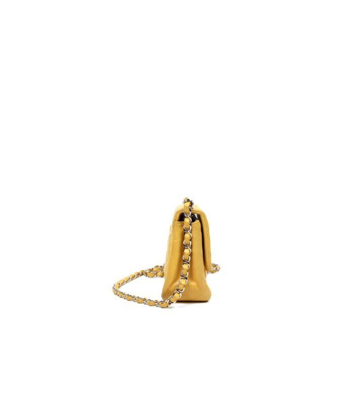 Chanel Shoulder Bag – Lambskin Leather – Yellow – Gold Hardware