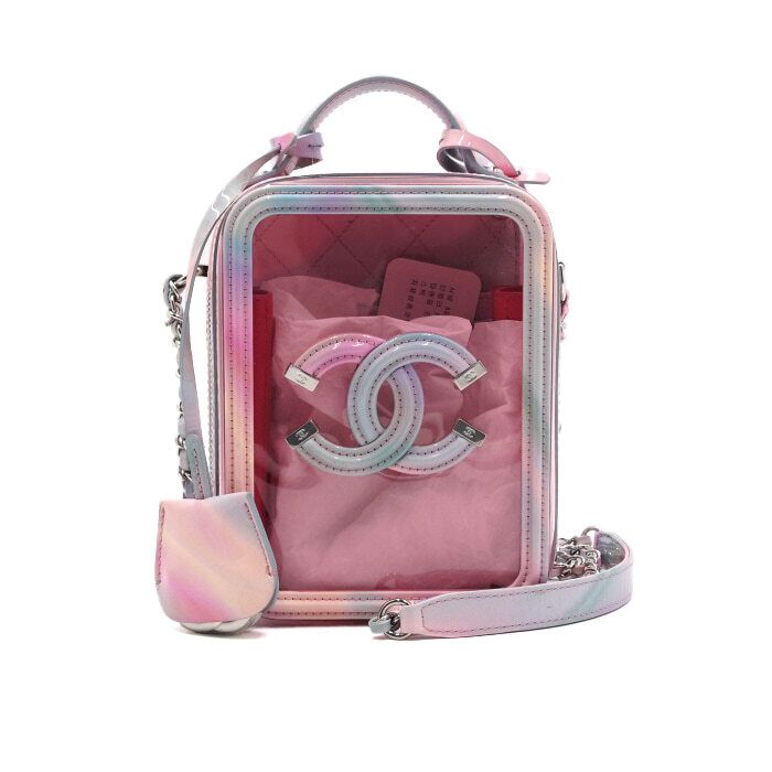 Chanel Vanity Case – PVC – Multicolor – Silver Hardware