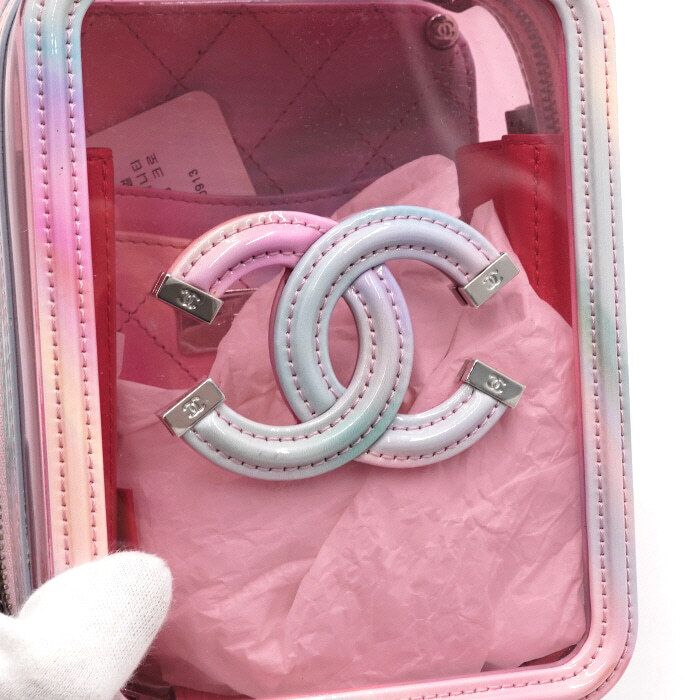 Chanel Vanity Case – PVC – Multicolor – Silver Hardware