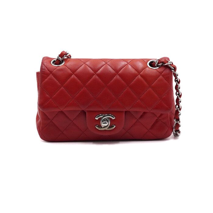 Chanel Classic Flap – Lambskin Leather – Red – Silver Hardware