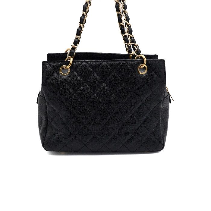 Chanel Petit Shoppping Tote – Caviar Leather – Black – Gold Hardware