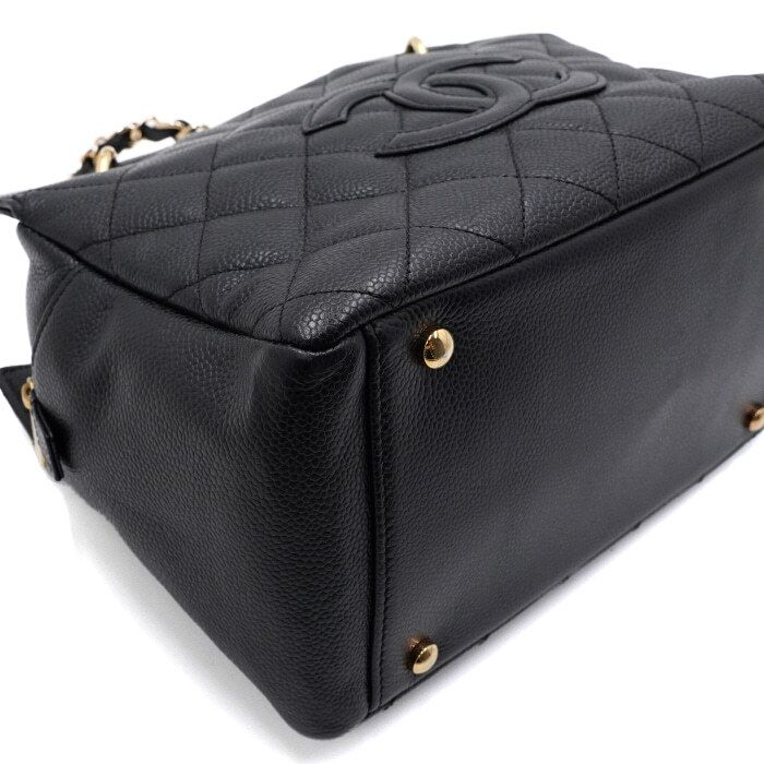 Chanel Petit Shoppping Tote – Caviar Leather – Black – Gold Hardware