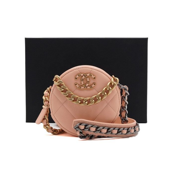 Chanel Tambourine Round Bag – Leather – Pink – Gold Hardware