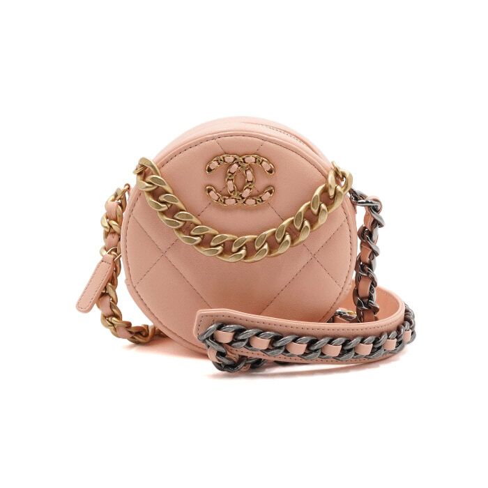 Chanel Tambourine Round Bag – Leather – Pink – Gold Hardware