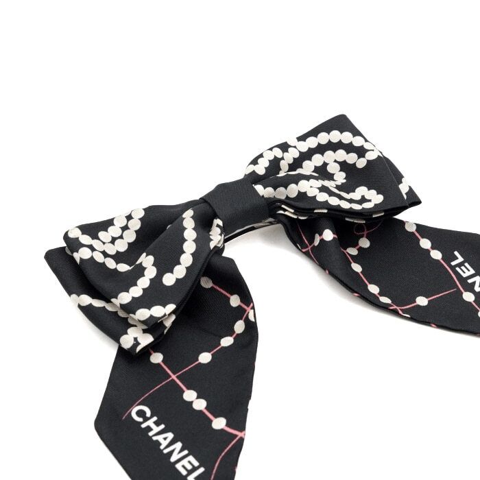 Chanel Hair Clip – Silk – Black
