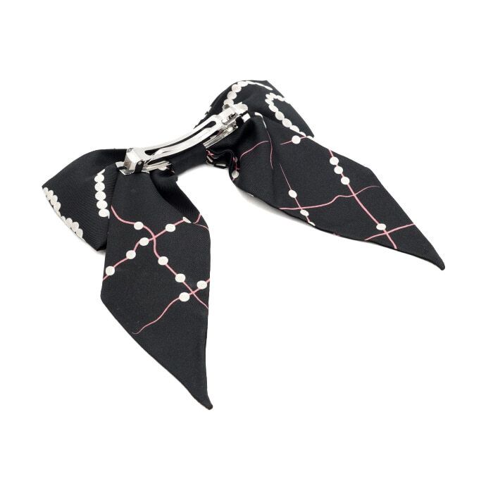Chanel Hair Clip – Silk – Black