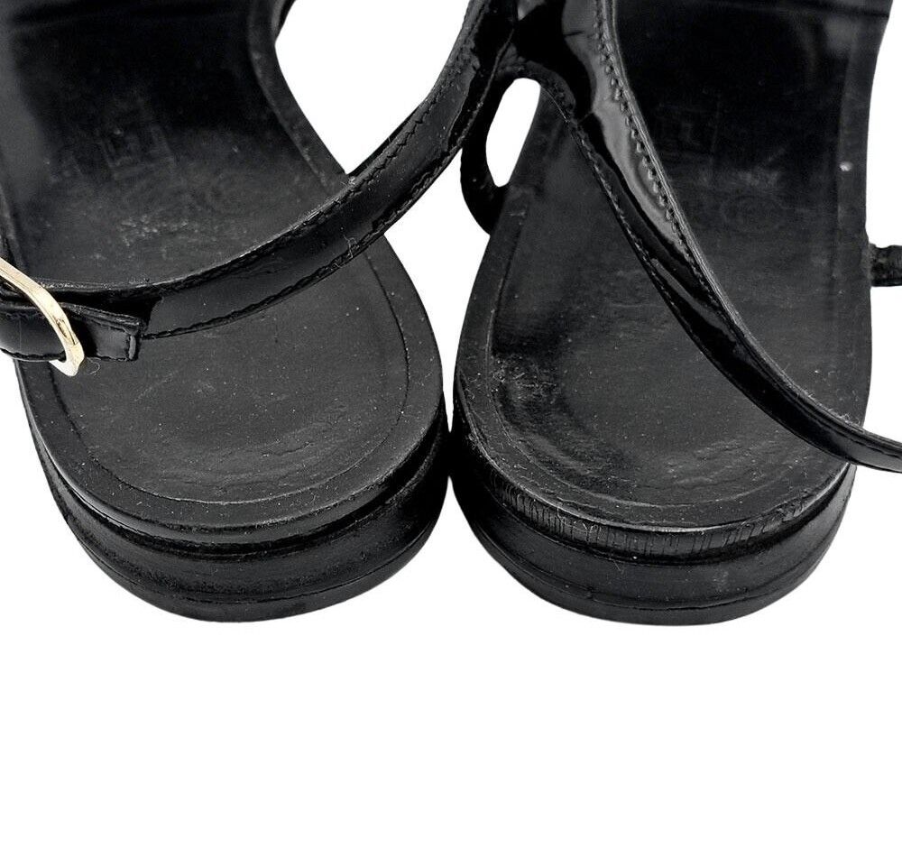 Chanel Camellia Sandals – Black