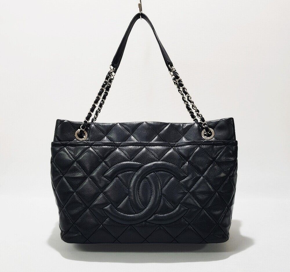 Chanel Chain Shoulder Bag – Caviar Leather – Black – Gold Hardware