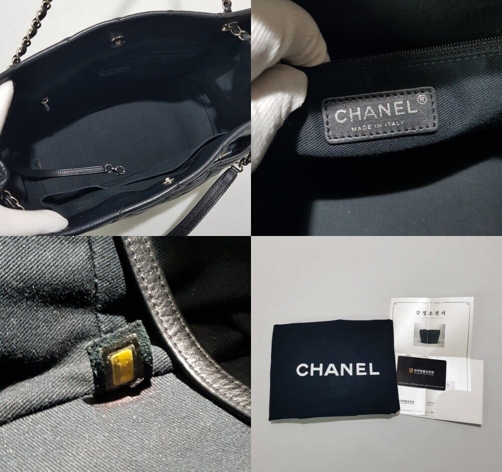 Chanel Chain Shoulder Bag – Caviar Leather – Black – Gold Hardware