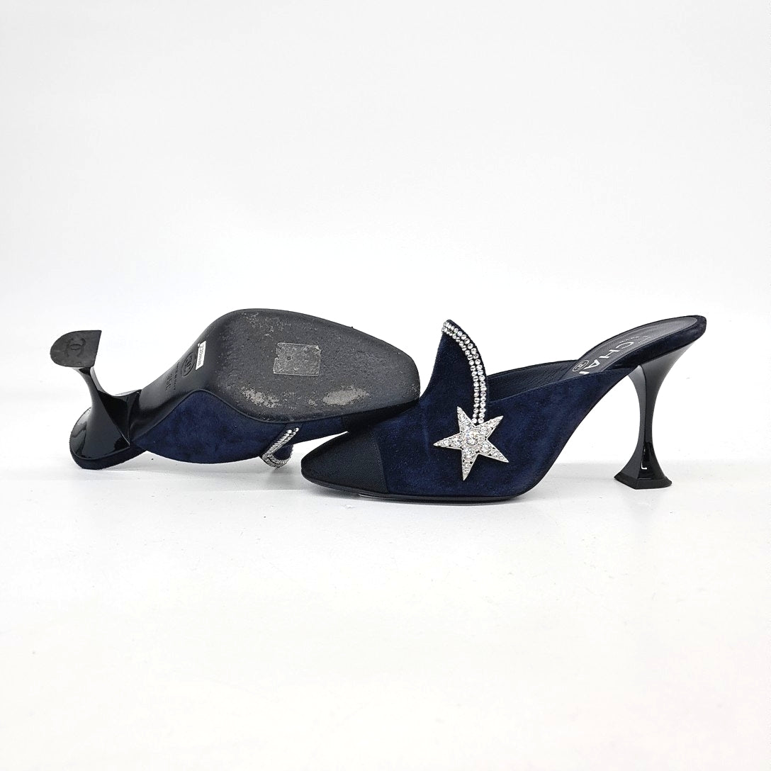 Chanel Mule – Suede – Navy