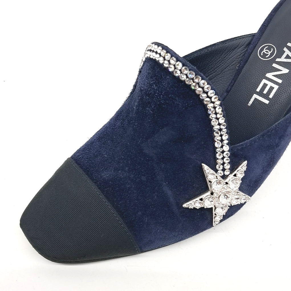 Chanel Mule – Suede – Navy