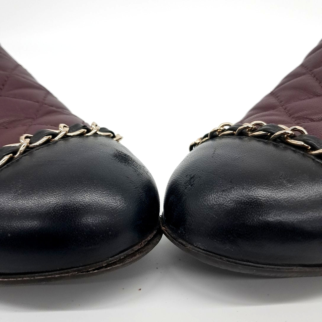 Chanel Mule – Leather – Burgundy